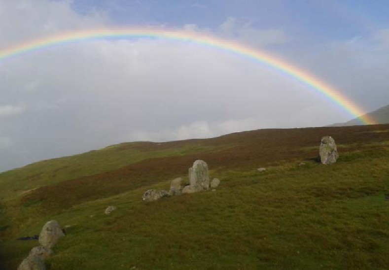 Rainbow over Stone Circle Penmaenmawr